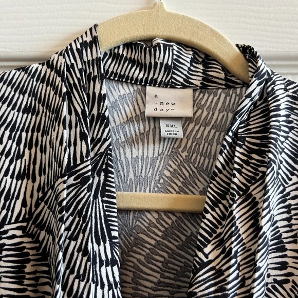 A New Day Women's Maxi Dress - Black/Cream Size XXL - Picture 5 of 11